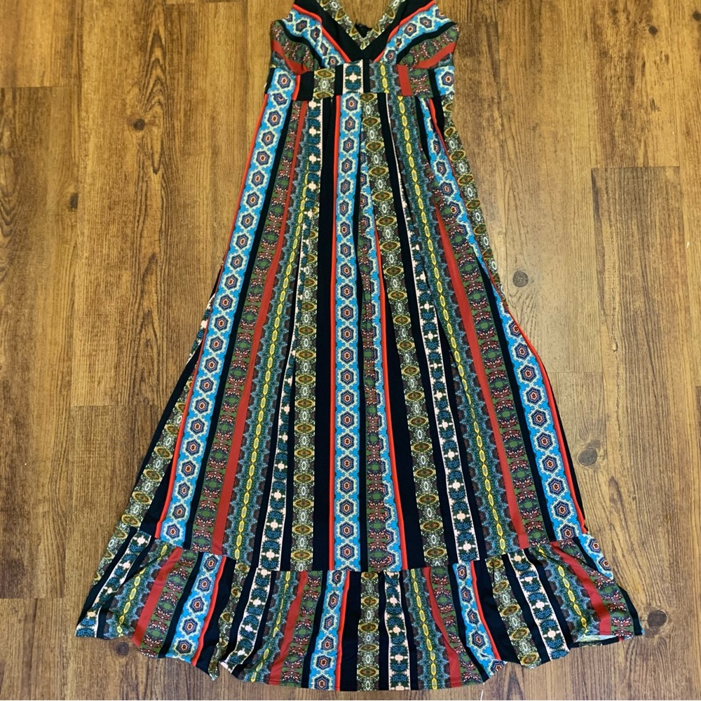 New T Tahari Multi Colored Flowy Maxi Dress - Picture 11 of 16